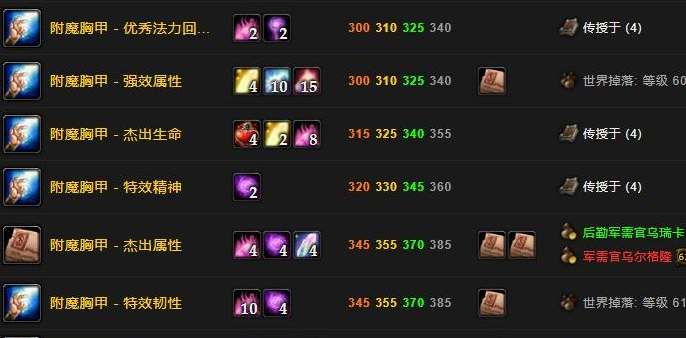 魔兽世界附魔1-300快速升级攻略分享